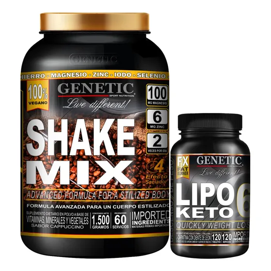 60 Días Batido Dieta Vegano Quemagrasas Lipo 6 Keto Genetic