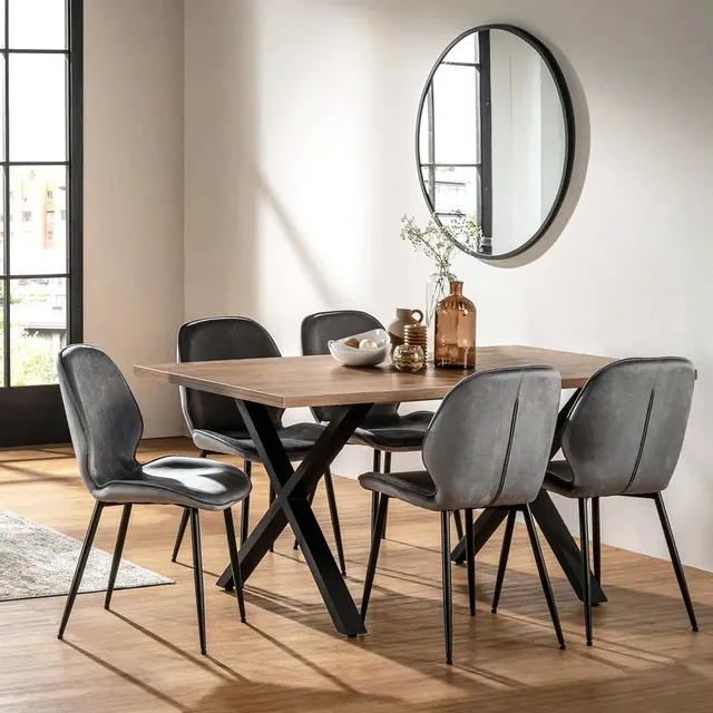 Sillas De Comedor Lotta, Set De 2 Unidades Gris