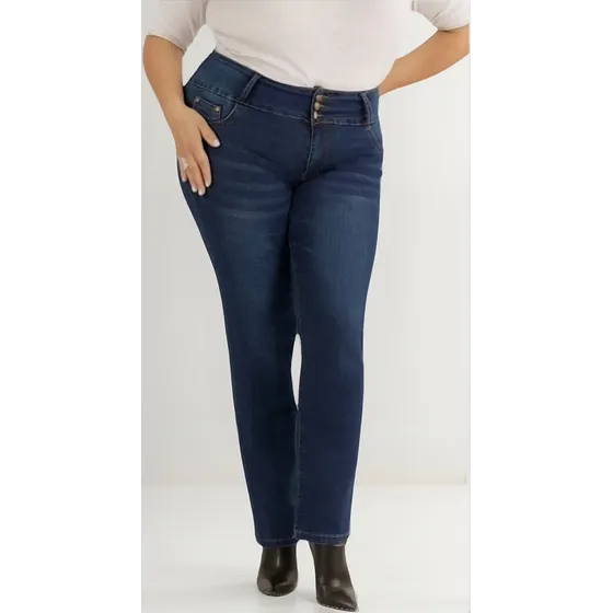 Jeans Mujer  Extralinda Tiro Alto Mujer Push Up Elasticado