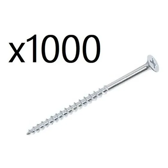 Tornillos Volcanita Zincado 8x3 Tornillo Para Madera 1000pz