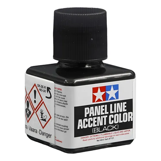 En Stock: Panel Line Tamiya De 40ml Negro Plastimodelismo