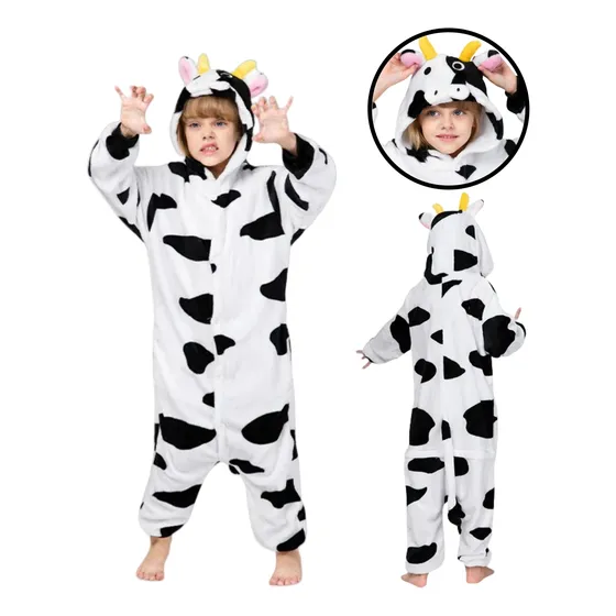 Pijamas Mameluco Infantil Disfrace Niño Cosplay Mono De Vaca