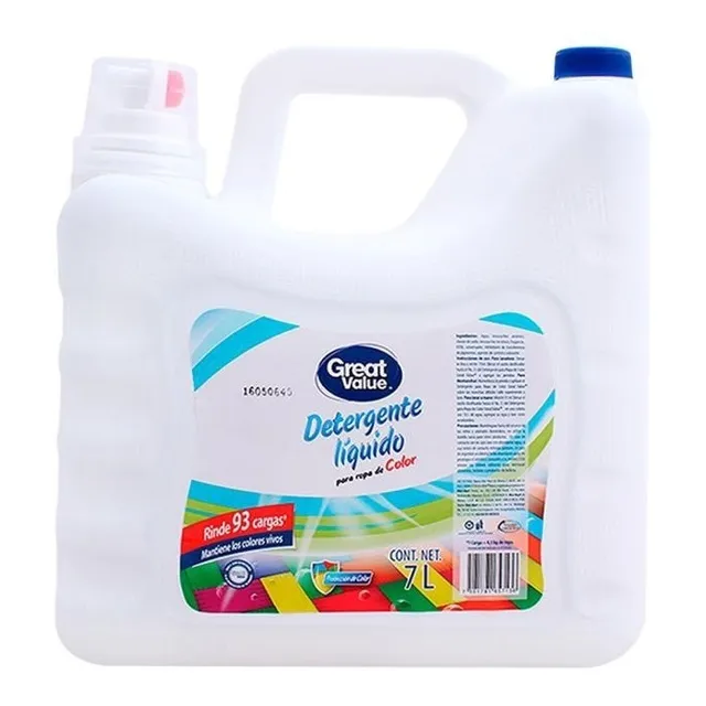 Detergente Líquido Great Value Para Ropa De Color 7 L