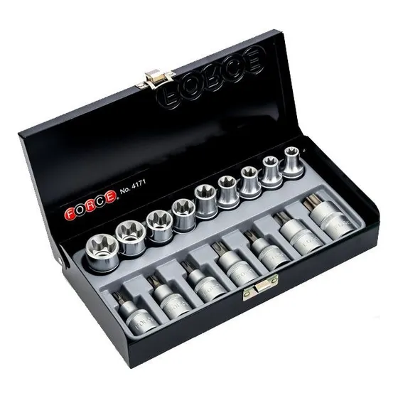 Juego Dados Torx 1/2'' Macho Y Hembra 16 Piezas - Force Color Mate