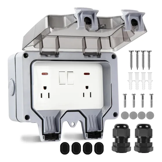 Caja De Salida Impermeable Para Exteriores Con Interruptor D