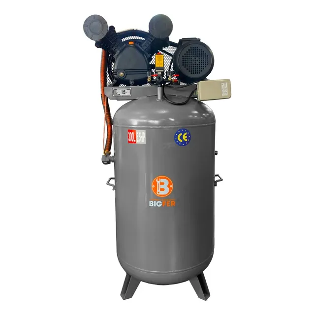 Compresor De Aire 5.5 Hp 300 Lts 220v Bigfer 
