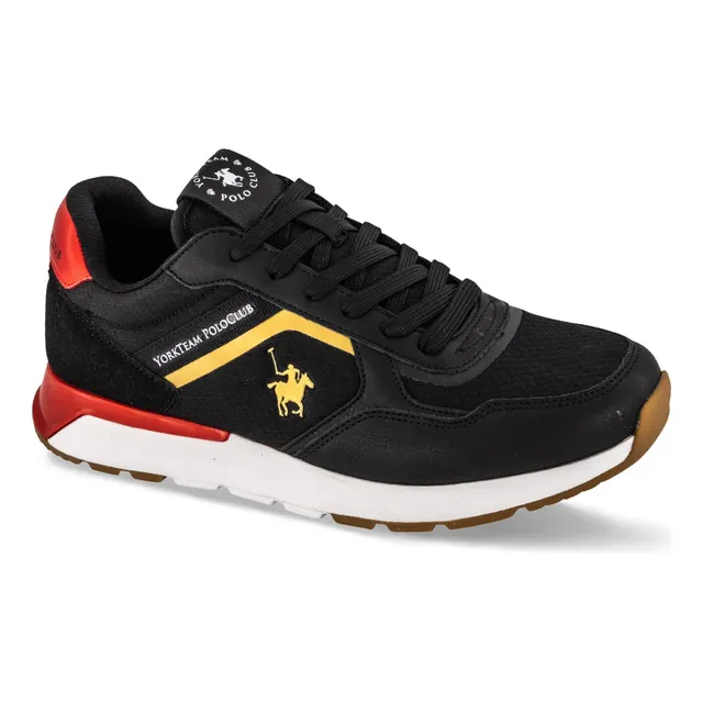 Tenis Urbano Polo Club Flexible De Textil Para Hombre Negro