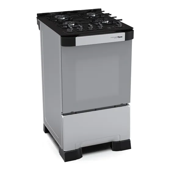 Cocina Tem Celebracion Glass 4h Mesada Vidrio Negro Albion
