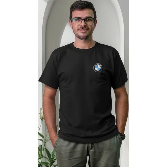 Camiseta T-shirt Remera Masculina Regalo Bordado Logo Bmw