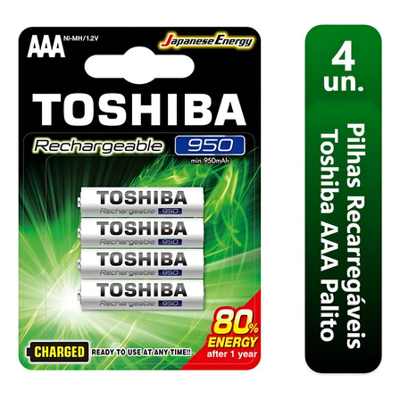 4 Pilhas Recarregáveis Aaa 1,2v 950mah 4 Pilhas Recarregáveis Aaa 1,2v 950mah