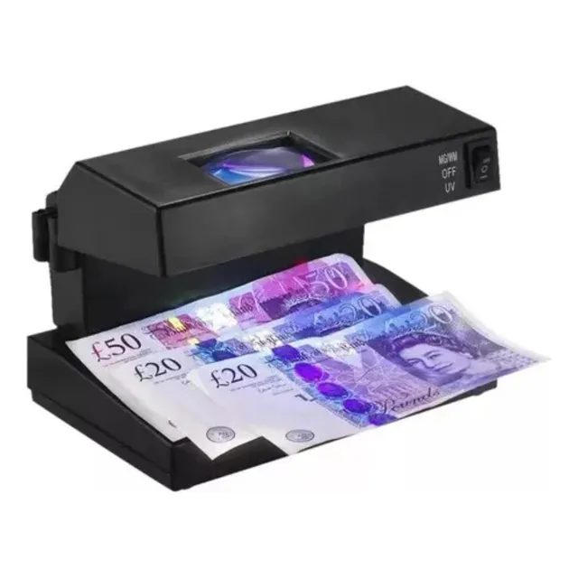 Maquina Detector Probador Revisar Billetes Dinero Falsos+luz