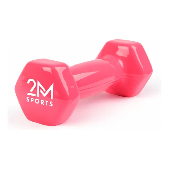 Mancuerna Hexagonal 2 Kg Pesa Hierro Recubierta Engomadas Vinilica Maciza Fitness Funcional