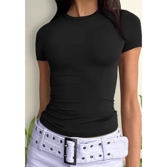 Blusa De Mujer Manga Corta Lindas Camisetas De Verano