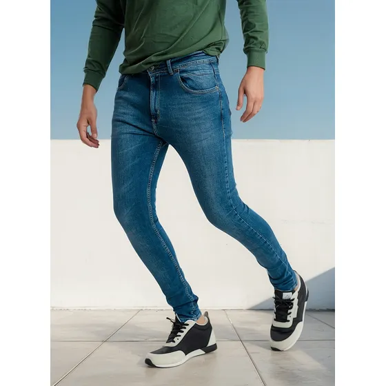 Pantalones Jean Lotus Skinny Fit Para Hombre