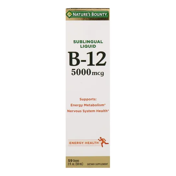 Suplemento Nature's Bounty Super Strength B-12 5000 Mcg 60 M