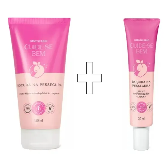 Kit Sérum Uni Doçura Na Pessegura + Creme Depilatório