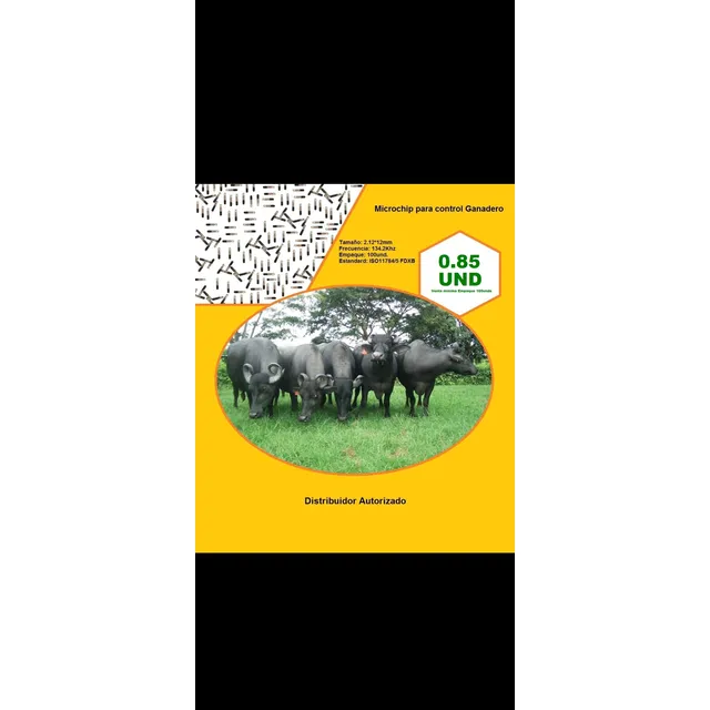 Microchip Control Ganadero Búfalos Bovinos Emp 100pcs