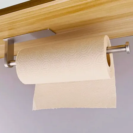 Porta Papel Toalha Coz. Pratico Adesivo Ultra 3m Vhb Premium Prateado