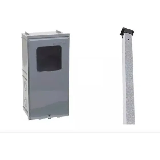 Poste De Ferro Edp 7,5 Metros Visor Rua 1 Relogio Cabo 10mm
