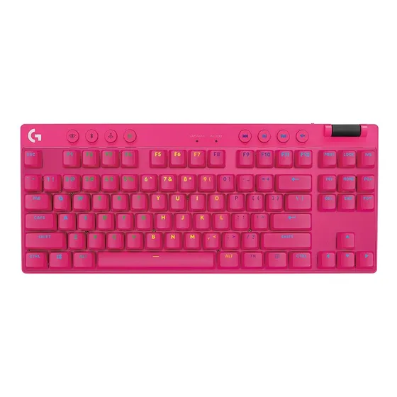 Teclado Gamer Sem Fio Logitech G PRO X TKL - Rosa Magenta