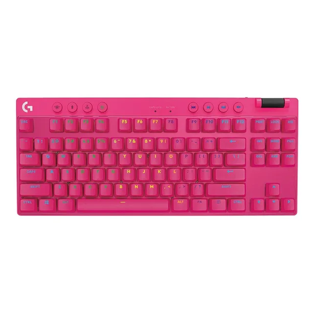 Teclado inalámbrico para juegos Logitech G Pro X Tkl rosa magenta