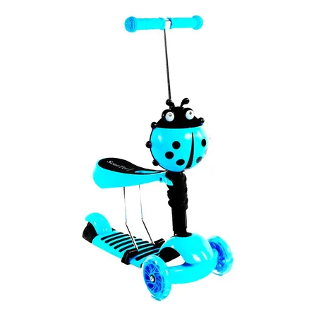 Scooter Tripatin San Antonio Infantil 3 En 1 Con Luces Color Celeste