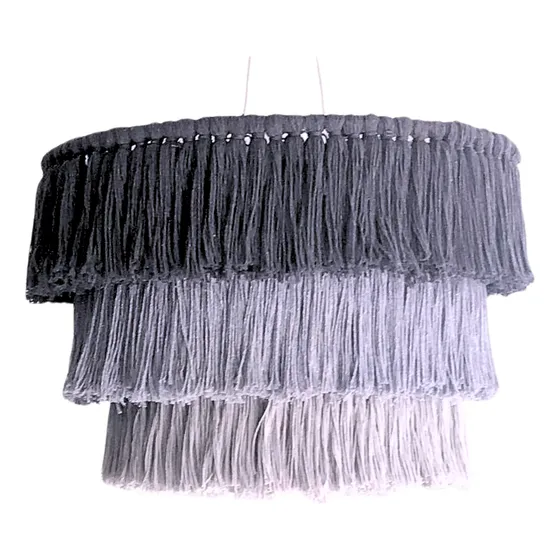 Lampara Techo Lana Colgante Pantalla Deco Home Fibra Natural