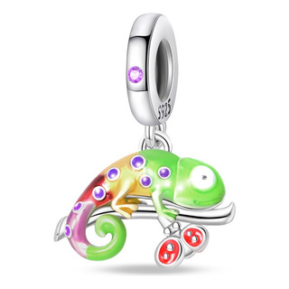 Dije Charm S925 Plata Tinslo Camaleón Dije Charm S925 Plata Tinslo Camaleón