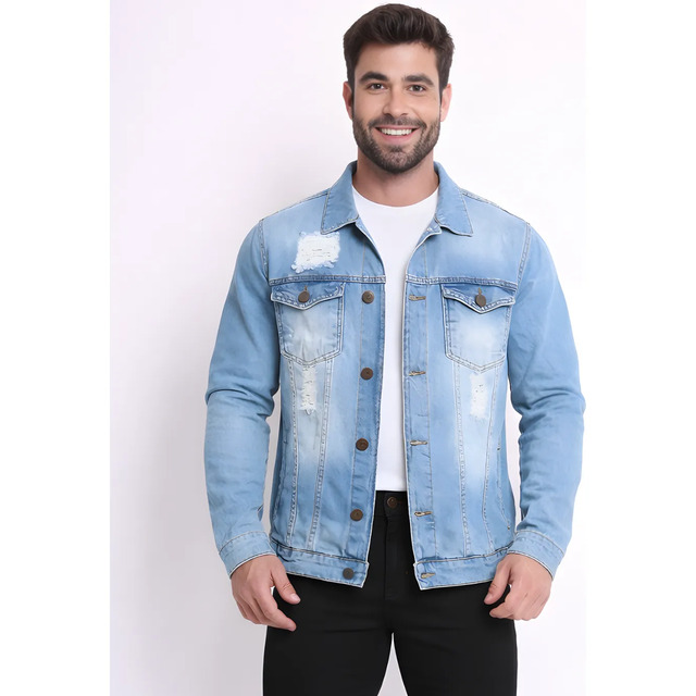 Jaqueta BNB PREMIUM Jeans Sarja Slim Fit Masculina - Tam. P/M/G Jaqueta BNB PREMIUM Jeans Sarja Slim Fit Masculina - Tam. P/M/G