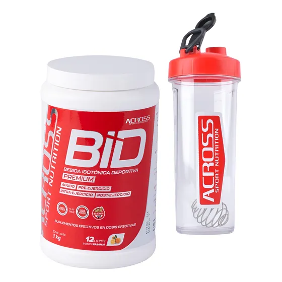 Suplemento Bebida Isotónica 1kg Across Vaso Mezclador 750ml