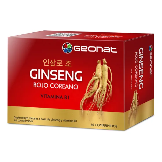 Ginseng Rojo Coreano (60 Comp) - Geonat Sabor Sin sabor