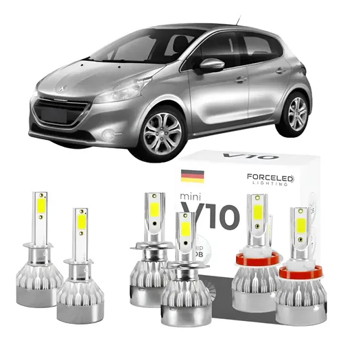 Kit Led Peugeot 208 Farol Alto Baixo E Milha 2016 2017 2018