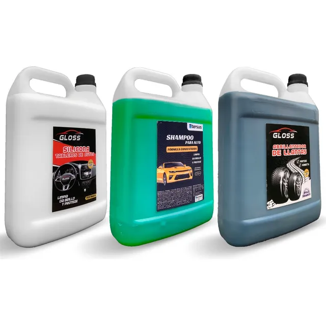 Pack De Silicona + Shampoo + Abrillantador De Lllantas