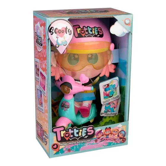 Trotties Scooty, Moto Y Casco Rosa Para Las Muñecas Grandes