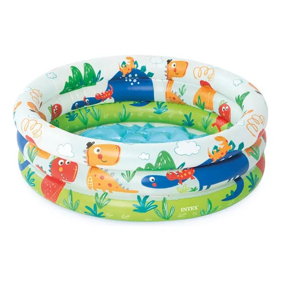 Piscina Inflável redonda Intex 57106 Dinossauro de 61cm x 22cm 28L multicolor caixa