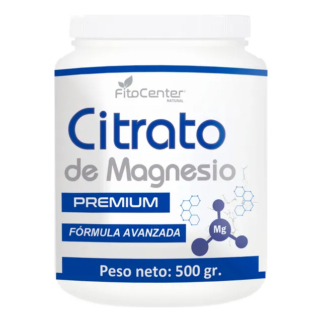 Citrato De Magnesio Fitocenter Natural 100% Puro 500g