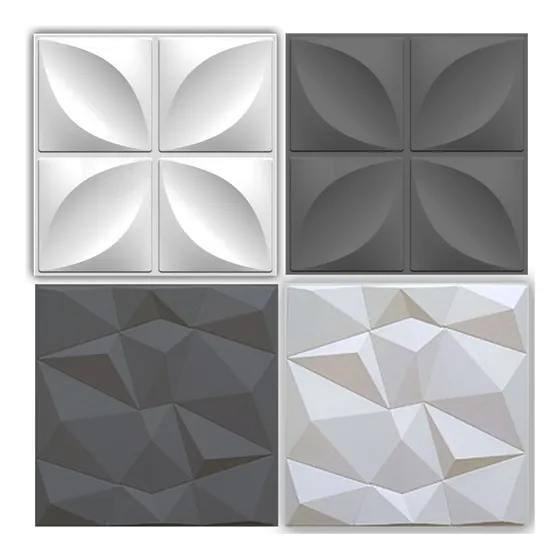 50 Placas Revestimento De Parede Com Dupla Face Pvc 3d 25x25