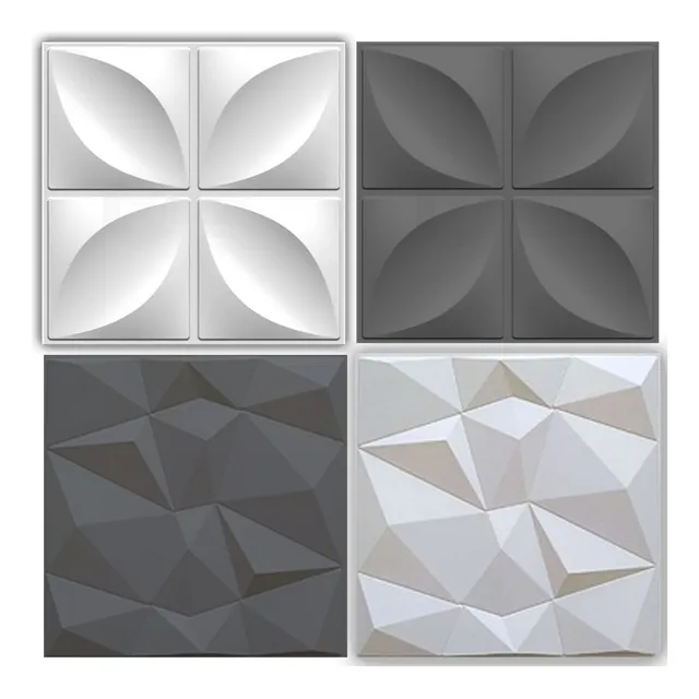 50 Placas Revestimento De Parede Com Dupla Face Pvc 3d 25x25