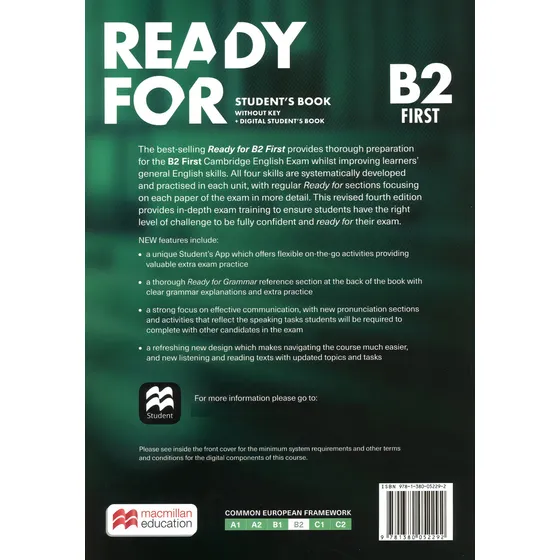 Ready For B2 First Student's Book 4th Edition Macmillan