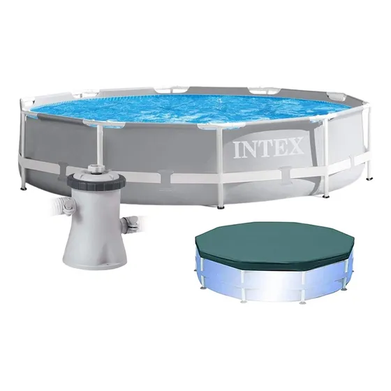 Piscina Estrutural 6.503l Armação Prism Capa Filtro Intex