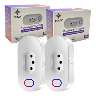 Kit 2 Tomada Inteligente Smart Wifi Controle Automação Ekaza Kit 2 Tomada Inteligente Smart Wifi Controle Automação Ekaza