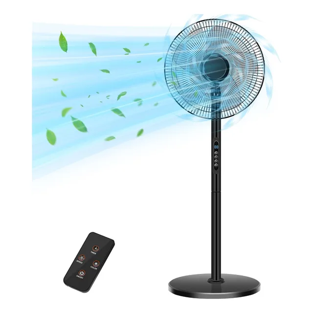 Suzwip SU-016LD ventilador de pedestal 16 con control remoto 8 velocidades y oscilación de 90°