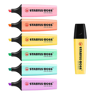 Marcadores De Texto Originais Stabilo Boss Em 7 Cores Marcadores De Texto Originais Stabilo Boss Em 7 Cores