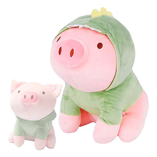 Peluche Puerquito Sudadera Verde Dinosaurio Felpa Suave Peluche Puerquito Sudadera Verde Dinosaurio Felpa Suave