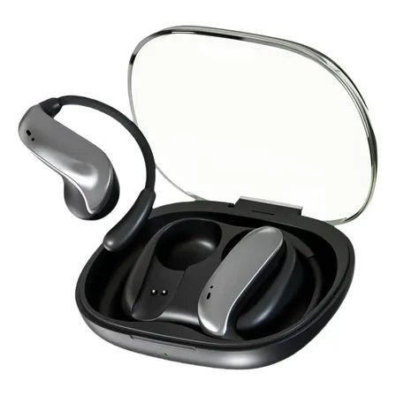 Audífonos Bluetooth Inalámbricos Con Gancho De Oreja Black