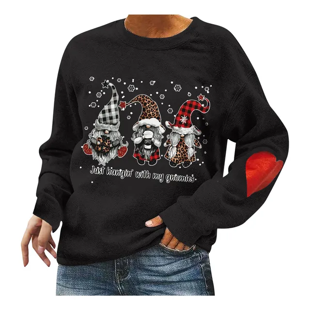 Sudadera Grafica Navidad Vintage Año 80 Moda Feliz Manga