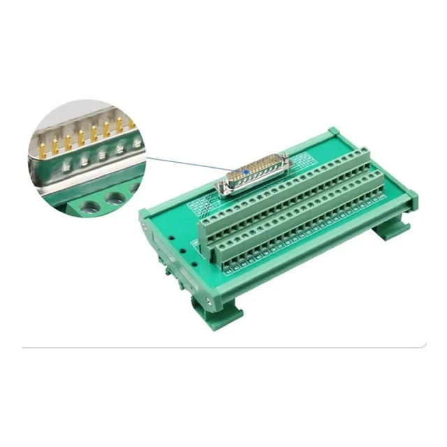 Adaptador Hembra Macho Db44 Riel Din Clemas Conector Termina
