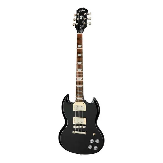 Guitarra eléctrica Epiphone Modern SG SG Muse de caoba jet black metallic metalizado con diapasón de laurel indio