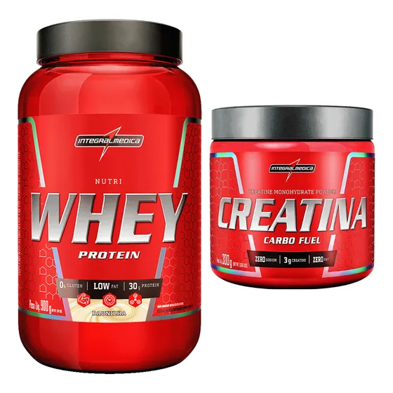 Nutriwhey 900g Pote + Creatina Carbofuel 300g Integralmédica