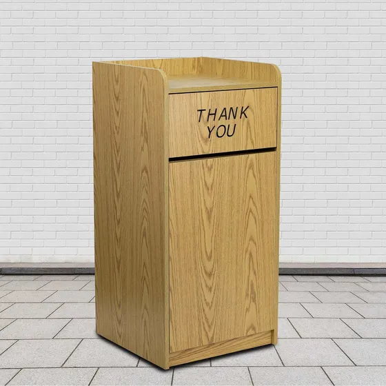 Flash Furniture Bandeja Madera Superior Receptaculo